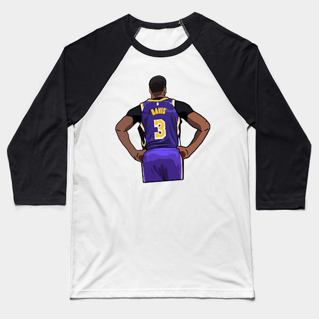 Anthony Davis Los Angeles Lakers Baseball T-Shirt by xavierjfong